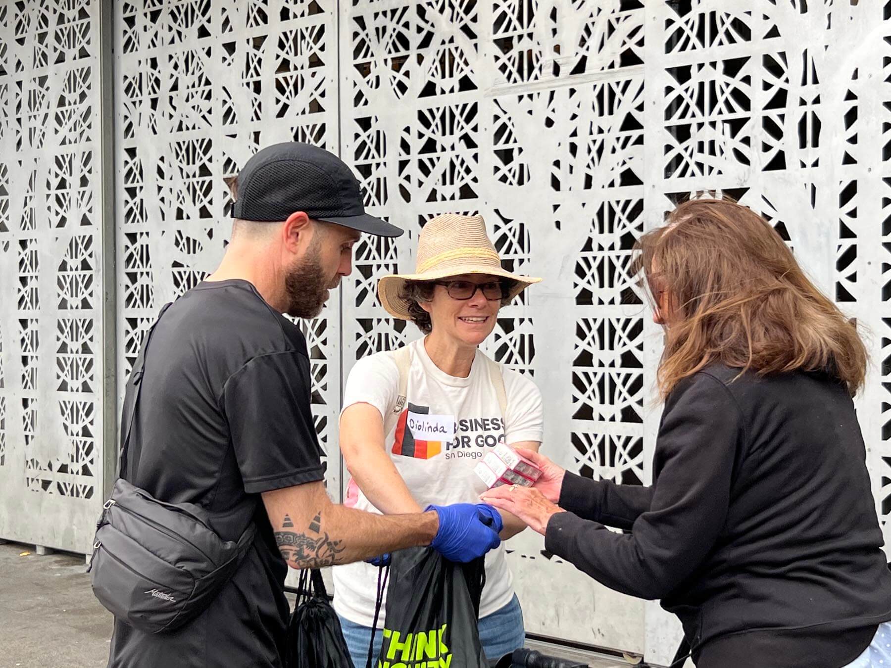 Think Dignity volunteers in the community