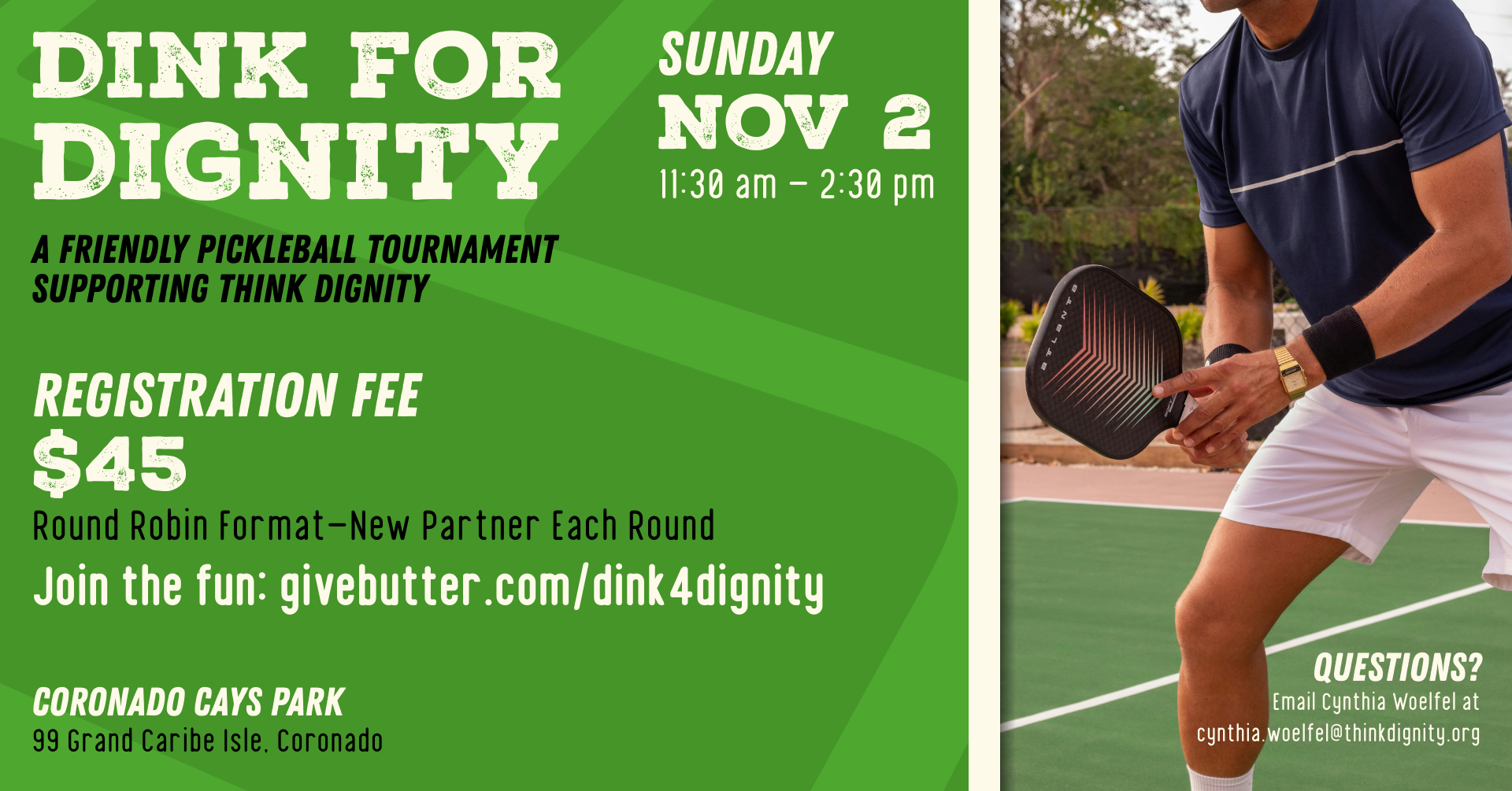 Dink for Dignity Banner Graphic, Full Details (1920x1005px)